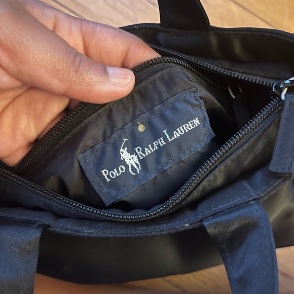 Polo Ralph Lauren black satin mini purse - Picture 6 of 8